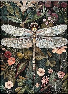 Dragonfly Paint by Numbers Kit for Adults, 16x20 inch | DIY Painting Kits Crafts for Adults, Relieve Stress, Gift, Home Wall Decor