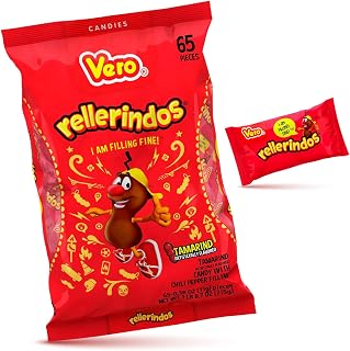 Vero Rellerindos Tamarind Hard Candy, Mexican Candy, 65 Count Bag