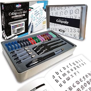 Zieler Ultimate Calligraphy Pen Gift Set (32 pieces), in a Tin Gift Box
