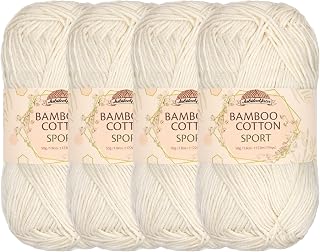 JubileeYarn Bamboo Cotton Sport Yarn - Moon Beam - 4 Skeins | 50g/Skein