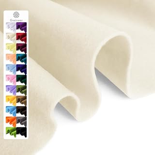 Ivory Soft Felt Sheet, 18" x 36", 1.6mm Thick Acrylic Felt Fabric | Premium Craft Felt for Sewing, DIY Projects, Embroidery, Decorations, Art, and School Projects