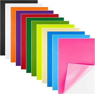 Morcheiong 12 Pcs Self Adhesive Felt Sheet Soft Felt Sheets with Adhesive Backing for Art Project and Sewing DIY Craft(11.8"x7.9"/30x20cm)- 12 Colors