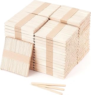 3000pcs 4.5" Wooden Craft Sticks, Waxing Sticks, Ice Cream Sticks, Wooden Sticks for Crafts, Hair Removal and Waxing Supplies, Creative Designs and Home Art Projects