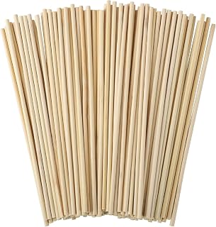 150 Pcs Wooden Dowel Rods, 1/8 X 12 Inch Craft Sticks | Smooth Unfinished Wood, Easy To Paint, For Crafts, Cake Dowels, Flower Bouquet, Model Making
