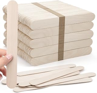 WISYOK 8 inch Jumbo Popsicle Sticks, 500Pcs | Craft Sticks for Fan Handles, Wedding Programs, DIY, Home Projects, Classroom, Art Projects