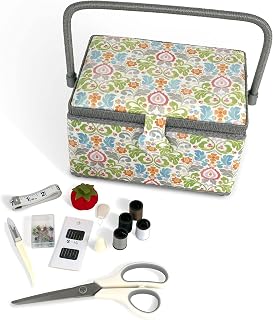 Dritz Medium Sewing Basket Kit Filled with Essential Sewing Supplies