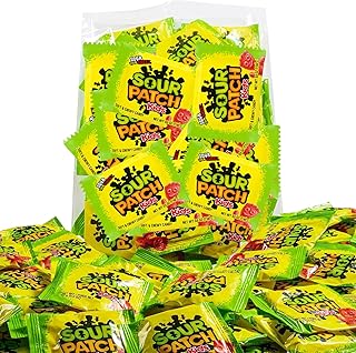 Candy Pack of Candy, SourPatch Kids, Bulk, 2 lb | Fun Size Individually Wrapped Candy for Movie Theater Candy, Holiday Stuffing Basket Fillers, Party Bags, Office