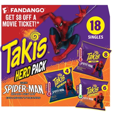 Takis 18 pc / 1 oz Hero Variety Pack, Assorted Rolled Tortilla Chips
