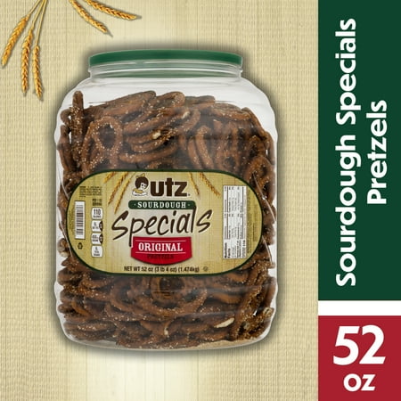 52 oz Utz Original Sourdough Specials Pretzels Barrel