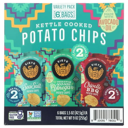 Siete Family Foods Siete Kettle Variety Pack, 6 pack