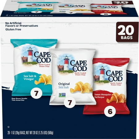 Cape Cod Variety Pack Chips, 20 Count 1 oz