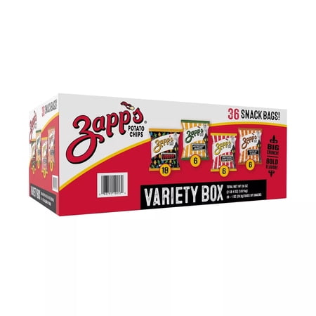 Zapp's Potato Chip Variety Pack, 1 Ounce (Pack of 36)