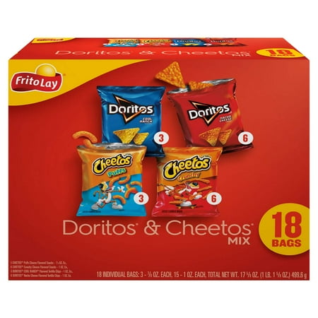 2 Pack Frito Lay Doritos & Cheetos Mix Variety Pack Chips