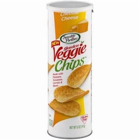 Sensible Portions 5 oz Chip Garden Veggie Chedder Canister - Pack of 12