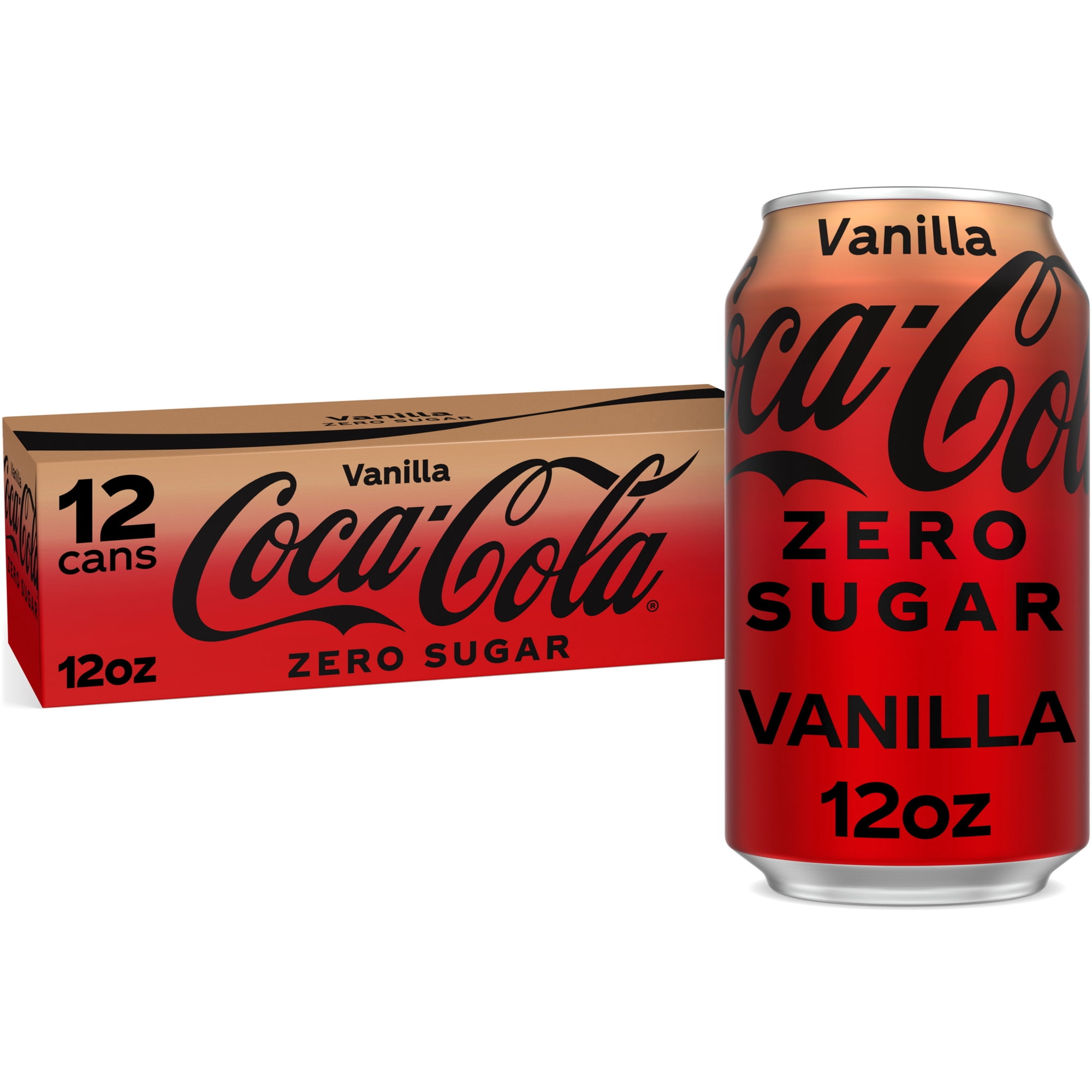 Coca-Cola Zero Sugar Vanilla Soda Pop Fridge Pack Cans, 12 fl oz, 12 Pack