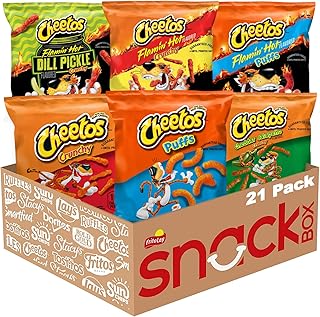 Cheetos Cheese Flavored Snacks Variety Pack of Chips (Pack of 21)