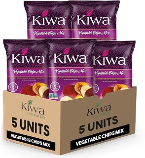 Kiwa - Vegetable Chips Mix Variety Pack - 2.25oz Bags (5 Count) | Contains Kettle-Cooked Chips; Gluten Free, Vegan, Kosher, Non-GMO, Natural, Flavor Variety, Crispy Texture