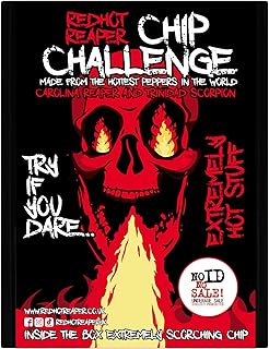 Red Hot Reaper - 1x Chip Challenge Hottest Snack Carolina Reaper & Trinidad Scorpion - Super Spicy Hot Chip