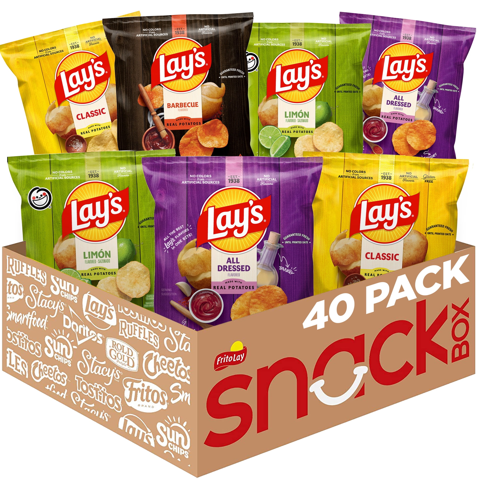 Lay's Favorites Classic Chips Variety pack, 40 pack