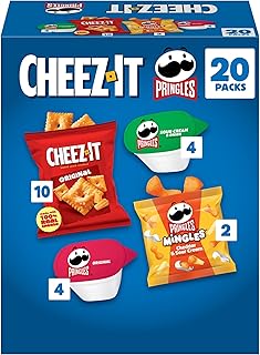 Cheez-It and Pringles Snacks, Grab and Go, Variety Pack, 17.04oz Box (20 Count)