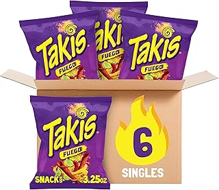 Takis Fuego Rolled Tortilla Chips, 6 ct, 3.25 oz Case
