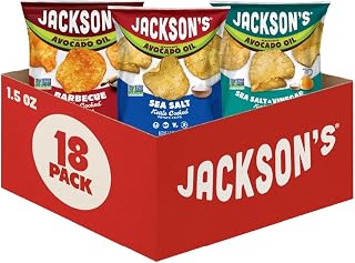 Jackson's Classic Potato Chips Variety Pack, Avocado Oil (1.5oz, 10ct)