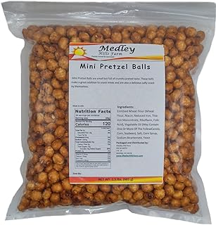 Medley Hills Farm Mini Pretzel Balls - Pretzel rounds - Nuggets - in Resealable Bag - 1.5 lbs