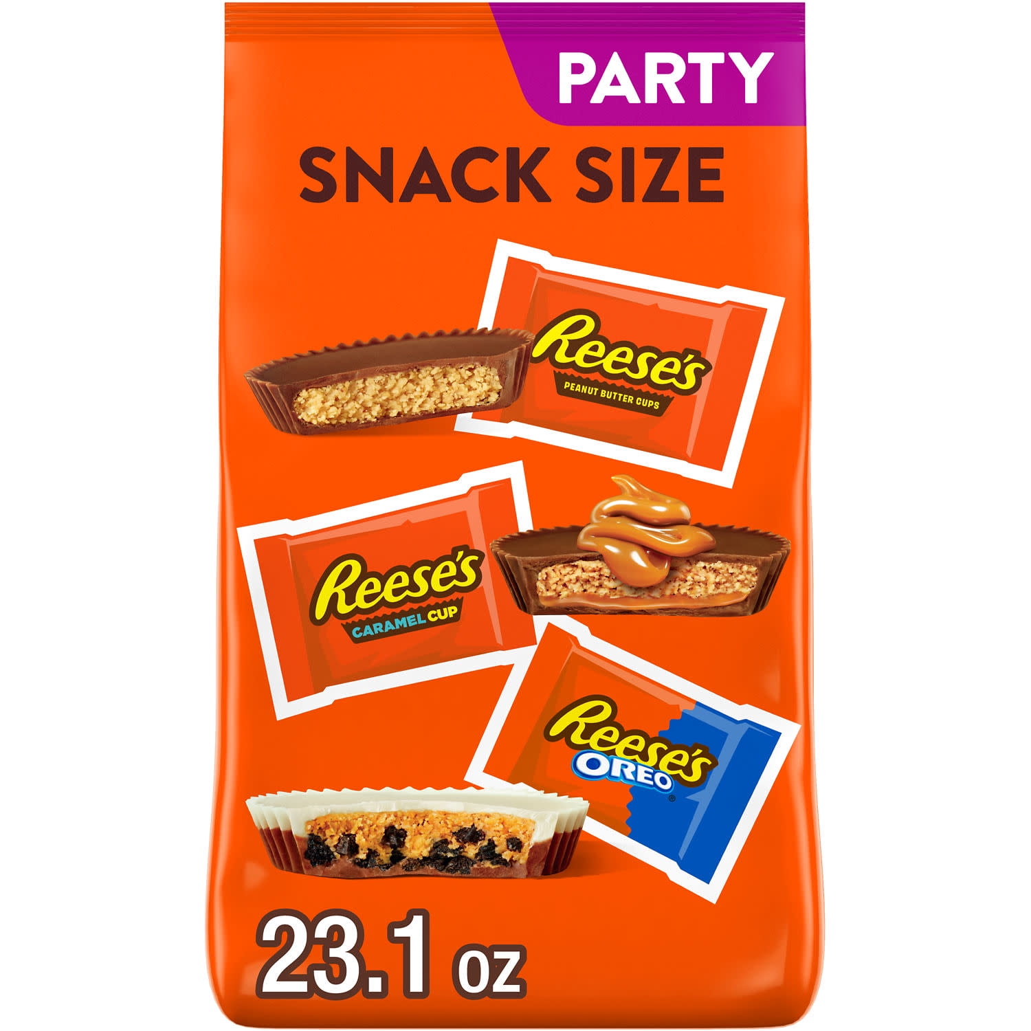 Reese's Chocolate Peanut Butter Cups Candy, Party Pack, 23.1 oz