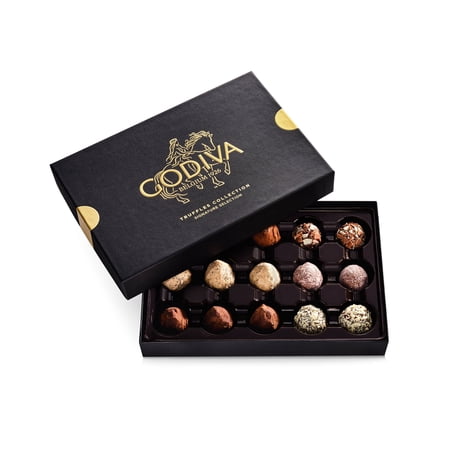 Godiva 15pc Signature Truffle Gift Box - Belgian Dark & Milk Chocolates with Ganache - Kosher Gourmet Gift
