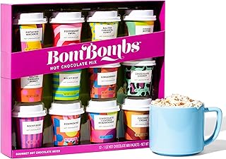 BomBombs Hot Chocolate Mix Gift Set, Mini Cocoa Cup Collection, Set of 12 | Gourmet Cocoa Mix, Chocolate Lover Gift, Cozy Nights, Stocking Stuffers, Movie Night, Holiday Gifts, Winter Treats