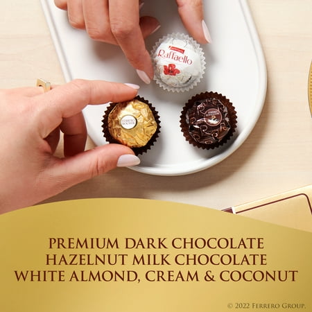 Ferrero Rocher Collection, Fine Hazelnut Milk Chocolates, 48 Count, Gift Box, Assorted Coconut Candy and Chocolates, 18.2 oz
