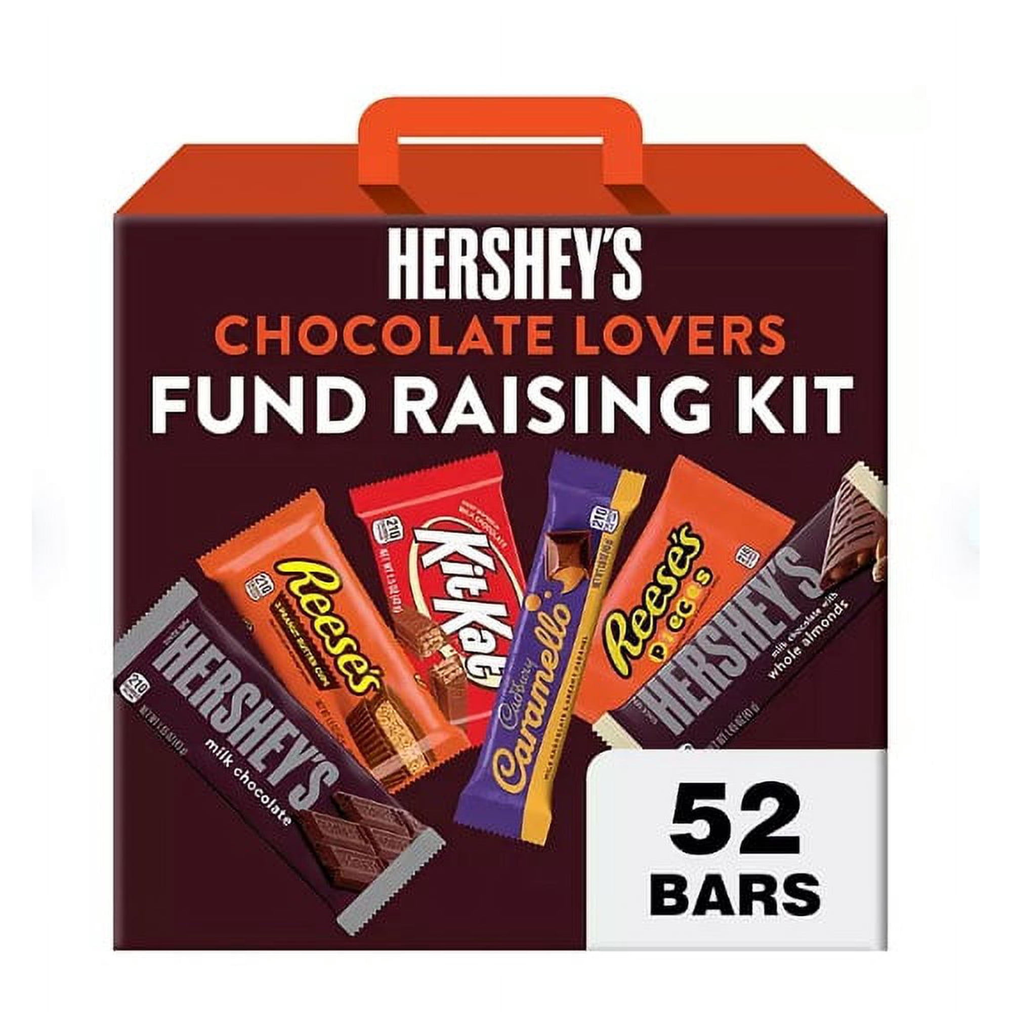 Hershey's Assorted Chocolate and Peanut Butter Flavors Full Size, Individually Wrapped Candy Bulk Fundraising Kit (79 oz., 52 ct.)