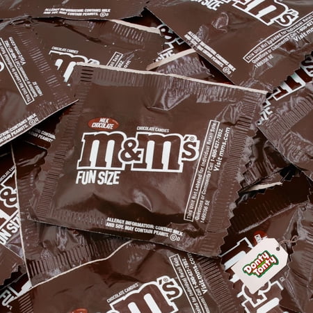 M&M'S Milk Chocolate Bundle 1 lb - Candy Bulk, Fun Size, Resealable Bag, Individually Wrapped Pack