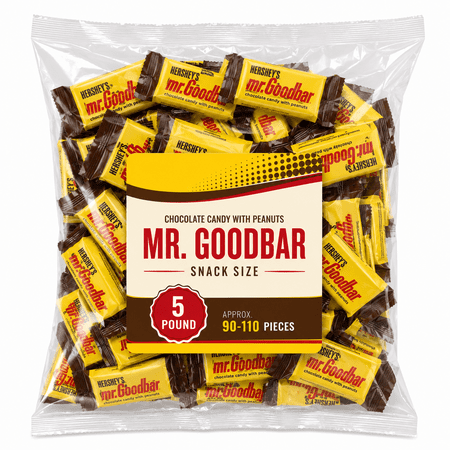 Hershey's Mr. Goodbar Milk Chocolate with Peanuts Candy Bars - Snack Size - Bulk Value Pack