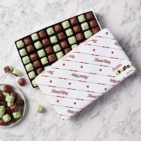 Fannie May Mint Meltaways, Milk Chocolate and Pastel Candy with a Mint Chocolate Center, Chocolate Candy Gift Box, 1 lb
