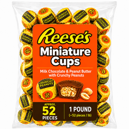 Reese's Peanut Butter Crunchy Peanuts Miniature Cups - 1 lb
