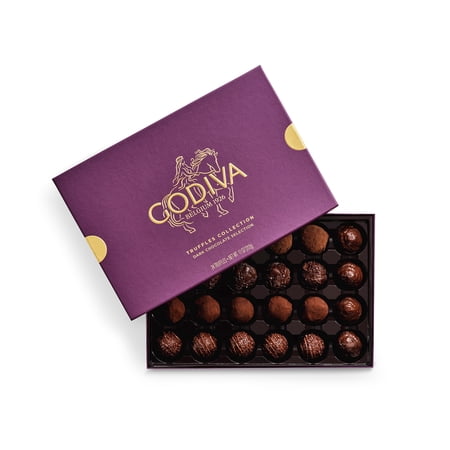 Godiva 24pc Dark Chocolate Truffle Gift Box - Belgian Ganache Center - Kosher Gourmet Gift