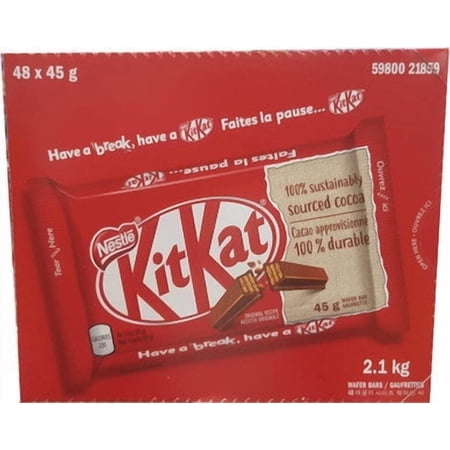 Nestle Kit Kat Chocolate Bars, 48ct X 45g/1.6 oz