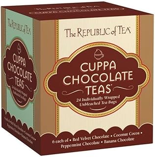 The Republic of Tea Cuppa Chocolate Tea Assortment, 24 Count | Made for sampling, gifting or sharing.