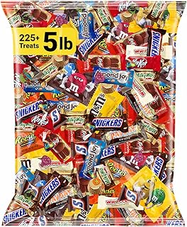 Chocolate Candy Variety Pack 5 lb, 225 Ct, Fun Size Individually Wrapped | Assorted Milk & Dark Mini Bars for Goodie Bags, Office Snacks, Parties, Gifting, Holidays, Mixed Candy Bowl, Bulk Assortment