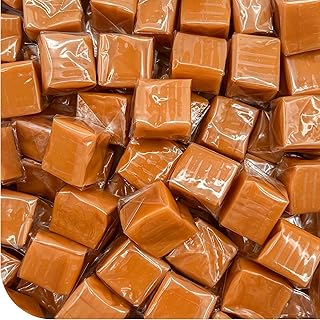 Caramel Candy, Individually Wrapped Caramels - 2 Lb Pack | Caramel Cubes, Vanilla Flavor, Chewy Candy