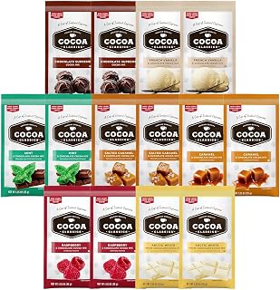Hot Cocoa Mix Gift Set - 14 Count, 7 Flavors | Cozy Hot Chocolate Sampler Box for Students, Coworkers, Teens, Family & Friends