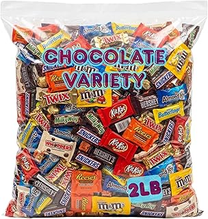 Bulk Chocolate Candy Variety Pack - Individually Wrapped Mini Chocolate Bars & Treats Assortment - Perfect for Office Break Rooms, Parties, Gift Baskets & Snack Bowls (2 LB)