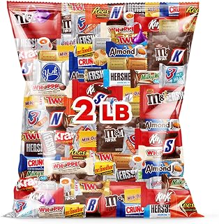 Bulk Chocolate Candy Variety Pack 2 Pound - Individually Wrapped Assorted Chocolate Candy Bars Party Candy Assortment for Birthdays, Gifts & Treats