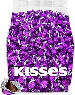 Dark ChocolateKisses Bulk - 200 Pieces Dark Chocolate Individually Wrapped KissesCandy Bulk - PurpleKisses Bulk Chocolate for Party Favors, Candy Buffets & Office Treats - 2 Pounds