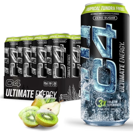 C4 Ultimate Energy Drink, Variety Pack Flavor, Zero Sugar, Carbonated, 16 oz can (12 Pack)