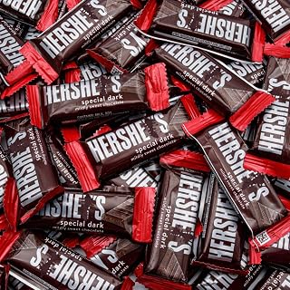 Hershy.s Special Dark Chocolate Bars 10 Oz Bag - Snack Size Individually Wrapped Mildly Sweet Dark Chocolate Candy, Mini Chocolate Bars for Parties, Candy Bowls, Office Snacks, Gift Bags, Sharing and Everyday Treats