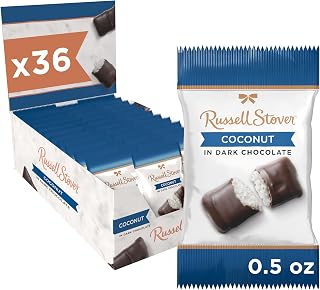 Russell Stover Dark Chocolate Coconut - 0.5 oz (Pack of 36)