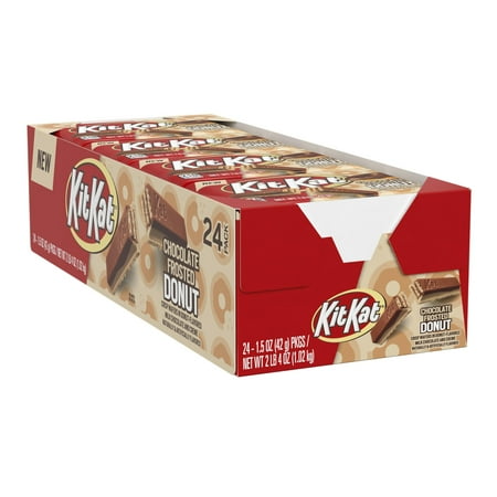 KIT KAT Chocolate Donut Flavored Wafer Candy Packs, 1.5 oz (24 Count)