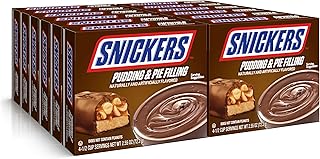 SNICKERS Milk Chocolate Pudding & Pie Filling, 2.55 oz, 4 Serving (Pack - 12)